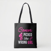 Kanker koos de verkeerde meid bewustzijn tote bag (Voorkant)