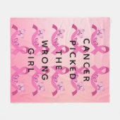 Kanker koos het verkeerde meisje roze citaat fleece deken (Voorkant (Horizontaal))