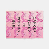 Kanker koos het verkeerde meisje roze citaat fleece deken (Voorkant (Horizontaal))
