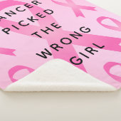 Kanker koos het verkeerde meisje roze citaat sherpa deken (3/4)