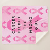 Kanker koos het verkeerde meisje roze citaat sherpa deken (Voorkant (horizontaal))