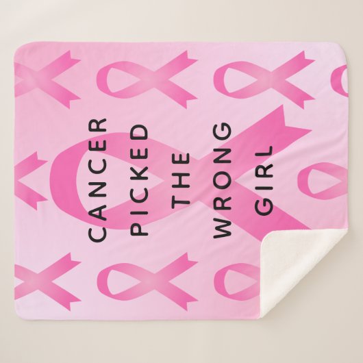 Kanker koos het verkeerde meisje roze citaat sherpa deken (Voorkant (horizontaal))
