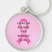 Kanker koos het verkeerde meisje roze citaat sleutelhanger (Voorkant)