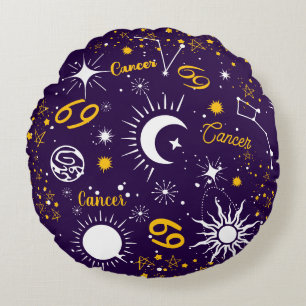 Kanker krab astrologie geboorte teken zodiac unive rond kussen