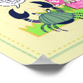 Kanker Krab Kat Zodiac Kwekerij Print (Hoek)