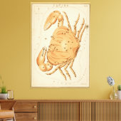 Kanker krab - teken van het Afbeelding van de die Canvas Afdruk (Insitu (Woonkamer))