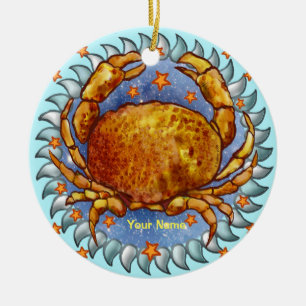 Kanker Krab verjaardag Keramisch Ornament