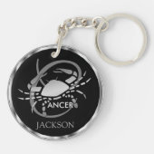 Kanker ♋ krab - Zodiac Sign Sleutelhanger (Achterkant)