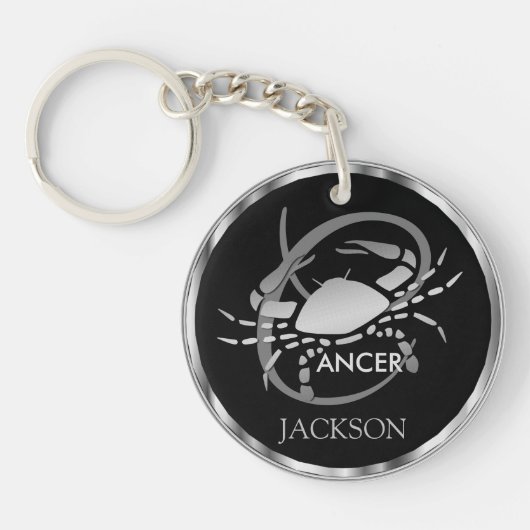 Kanker ♋ krab - Zodiac Sign Sleutelhanger (Voorkant)