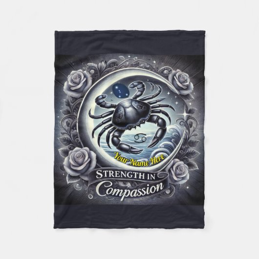 Kanker "Kracht in Mededogen" Fleece Deken (Voorkant)