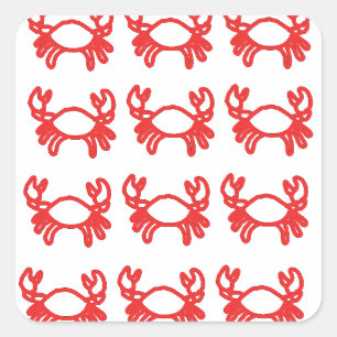 Kanker Kreeft Cadeau voor haar – Minimaal Modern D Vierkante Sticker