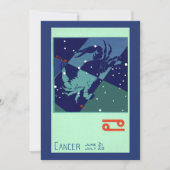 Kanker Kreeft Sterrenbeeld Vintage Zodiac Astrolog (Voorkant)