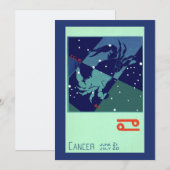 Kanker Kreeft Sterrenbeeld Vintage Zodiac Astrolog (Voorkant / Achterkant)