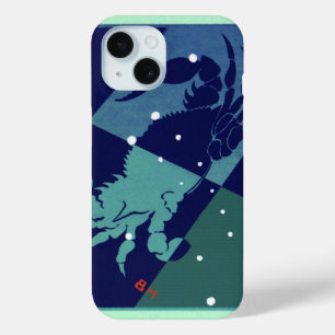 Kanker Kreeft Sterrenbeeld Vintage Zodiac Astrolog iPhone 15 Case