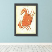 Kanker Kreeft Vintage Constellatie, Urania's Spieg Canvas Afdruk (Insitu (Houten vloer))