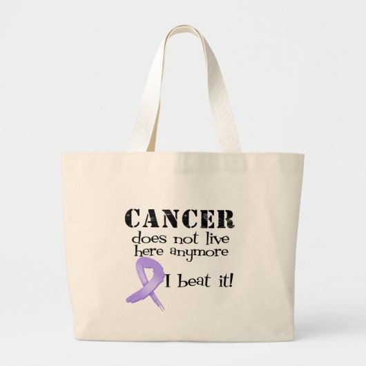 Kanker leeft hier niet meer grote tote bag (Voorkant)