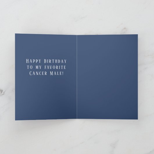 Kanker Man Verjaardag Kaart (Binnen)