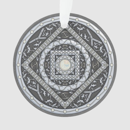 Kanker Mandala Acryl Ornament (voorkant)