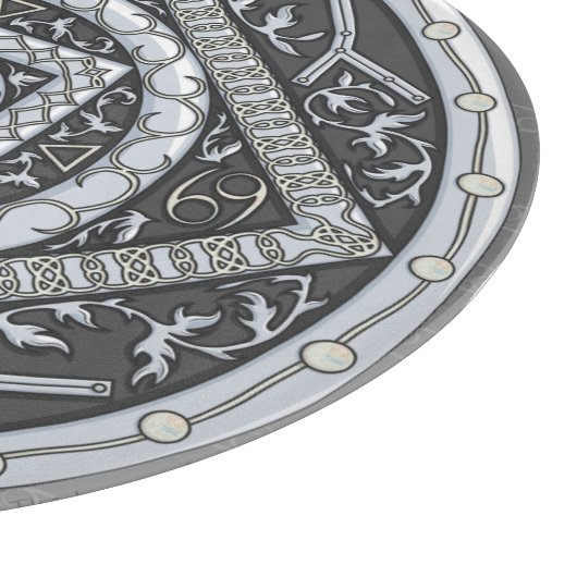 Kanker Mandala glazen snijplank (Hoek)