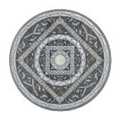 Kanker Mandala glazen snijplank (Voorkant)