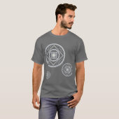 Kanker Mandala Heren Donker Shirt (Voorkant volledig)