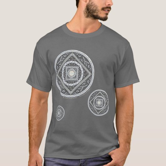 Kanker Mandala Heren Donker Shirt (Voorkant)