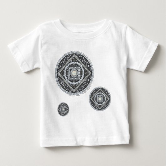 Kanker Mandala Kind en Baby Light Shirt (Voorkant)