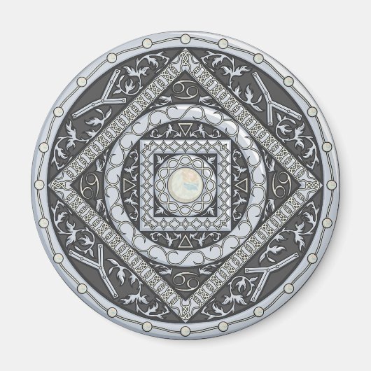 Kanker Mandala magneet (Voorkant)