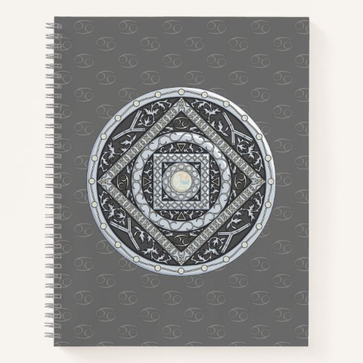 Kanker Mandala Spiraal Notebook Notitieboek (Voorkant)