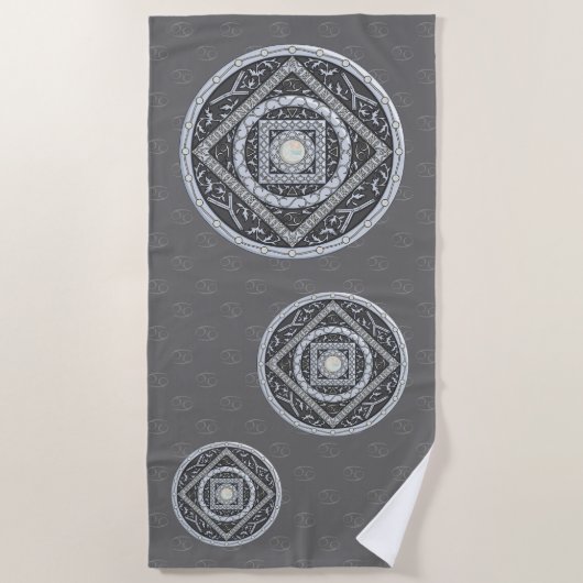 Kanker Mandala Strandhanddoek Strandlaken (Voorkant)