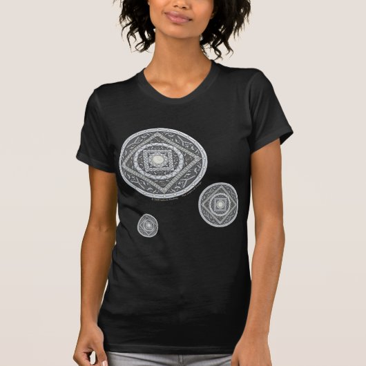 Kanker Mandala Vrouwen Donker Shirt (Voorkant)