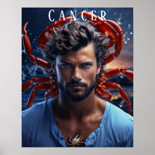 Kanker mannelijk astrologisch Poster