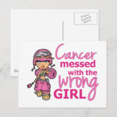 Kanker met het verkeerde meisje 2 borstkanker briefkaart (Voorkant / Achterkant)