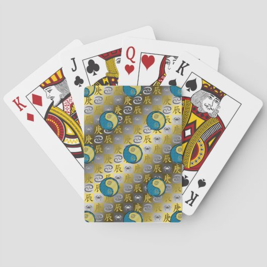 Kanker & Metaal Draak Pokerkaarten (Achterkant)