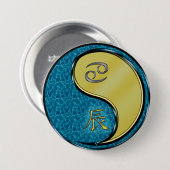 Kanker & Metaal Draak Ronde Button 7,6 Cm (Voorkant /achterkant)