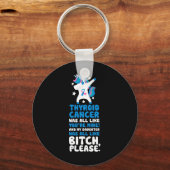 Kanker mijn dochter, citeer Unicorn Sleutelhanger (Voorkant)