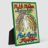 Kanker Mijn Leven, Mijn Keuze Gedicht Engel Kunst  Fotoplaat (Zijkant)