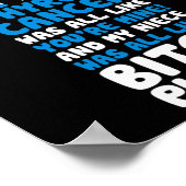 Kanker mijn nichtje alsjeblieft Eenhoorn Poster (Hoek)