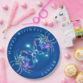 Kanker modern middernacht papieren bordje (Feest)