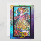 KANKER, MOON LADY, TAROT ASTROLOGY ZODIAC BIRTHDAY KAART (Voorkant)