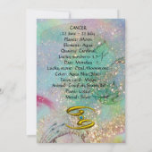 KANKER, MOON LADY, TAROT ASTROLOGY ZODIAC BIRTHDAY KAART (Achterkant)