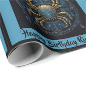 Kanker Naam toevoegen Verjaardag Horoscoop Gift Cadeaupapier (Rol Hoek)