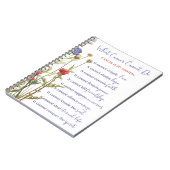 Kanker Ondersteuning Aanmoediging Wildbloemen Notitieboek (Linkerzijde)