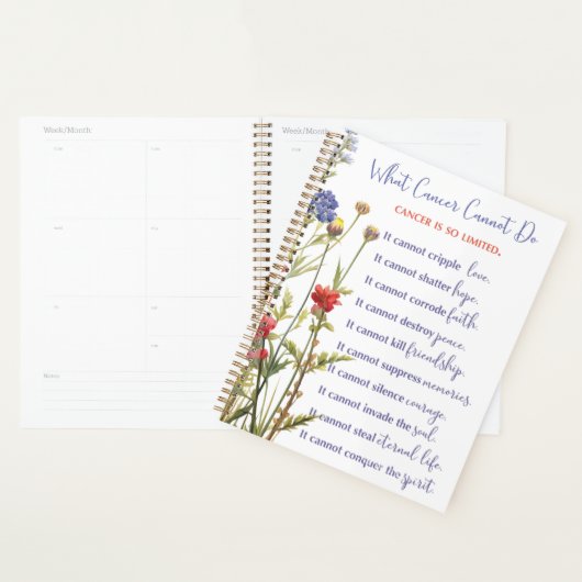 Kanker Ondersteuning Aanmoediging Wildbloemen Planner (Display)