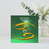 KANKER OPALE, Jade helder geel blauw groen Aankondiging (Staand voorkant)