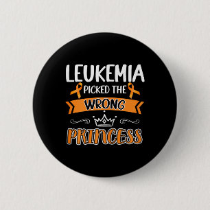 Kanker Overlevende Krijger Meisjes Vecht Leukemie  Ronde Button 5,7 Cm