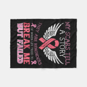 Kanker Overlevende Mijn Litteken Vertel Verhaal Be Fleece Deken (Voorkant (Horizontaal))