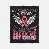 Kanker Overlevende Mijn Litteken Vertel Verhaal Be Fleece Deken (Voorkant)