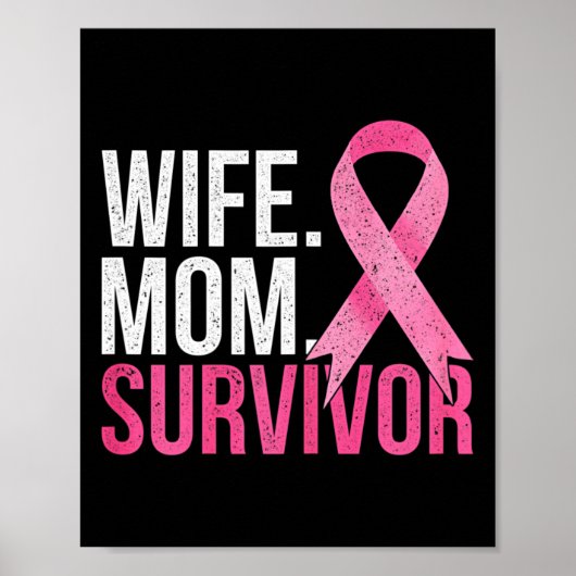 Kanker Overlevende Moeder Vrouw Gift Borstkanker A Poster (Voorkant)