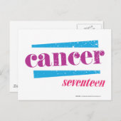 Kanker Paars Briefkaart (Voorkant / Achterkant)